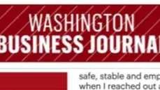 Washington Business Journal red banner with 'Off The Beat' article section