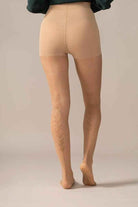 Back Vine Sheer Tights 30D in Dune