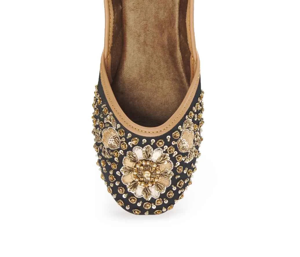 Handmade Embroidery Flats Midnight Summer