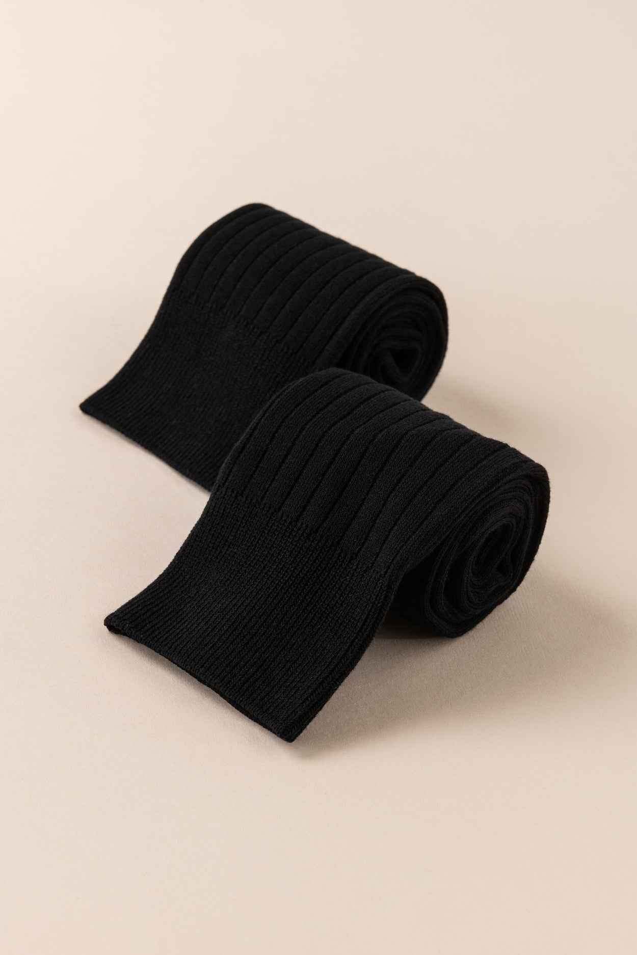 Bundled Ribbed Thigh High Socks