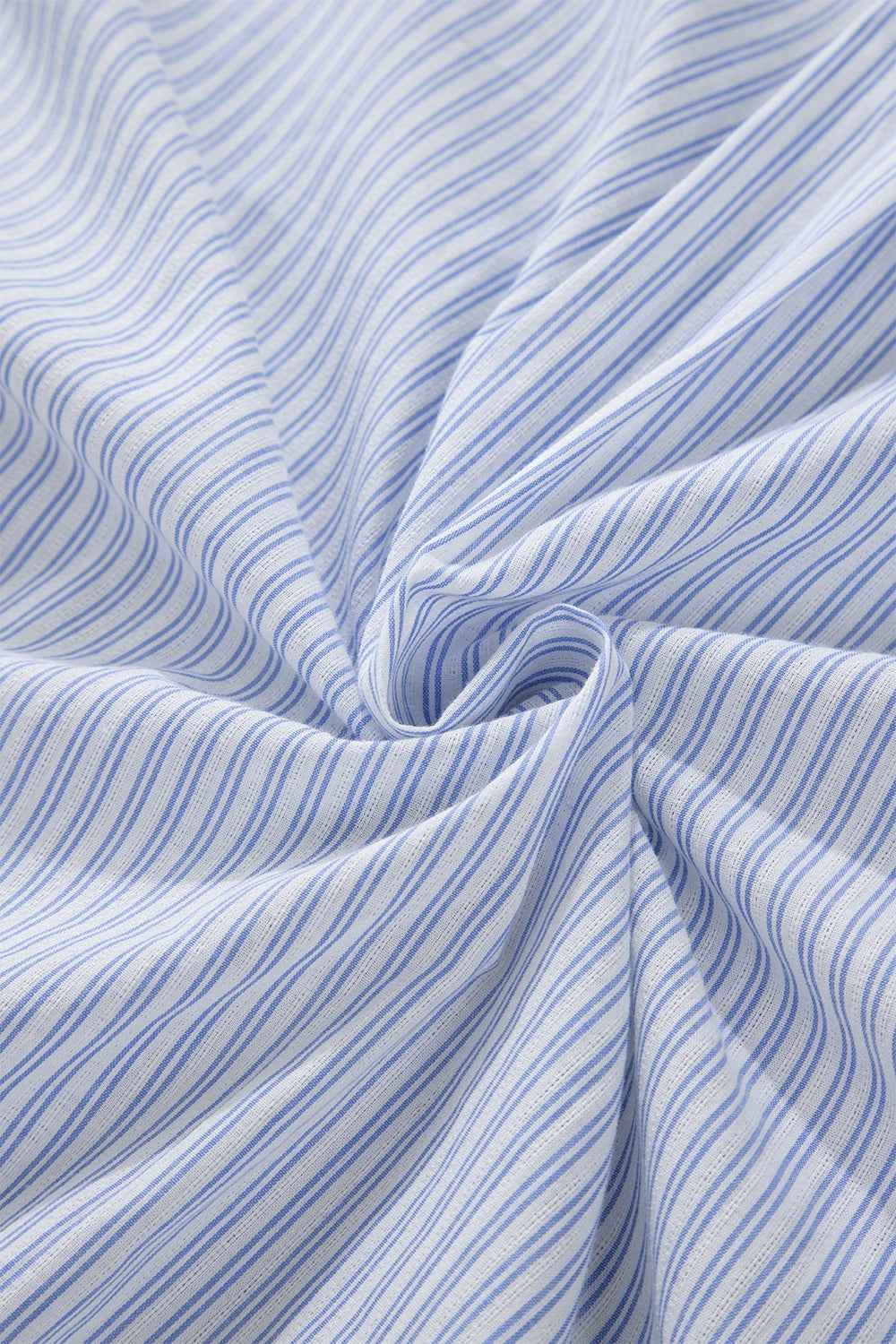 High-Low Striped Button Up Shirt