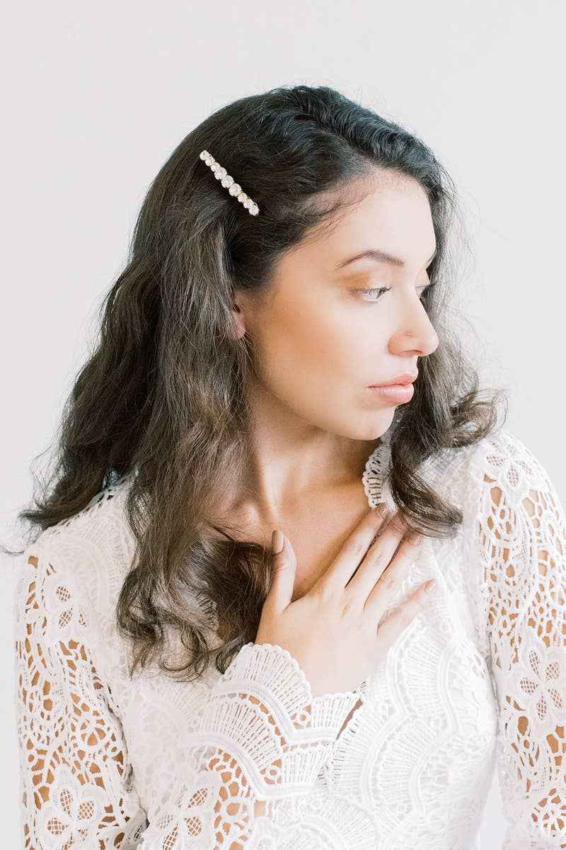 Large Swarovski Barrettes - Crystal or Silk