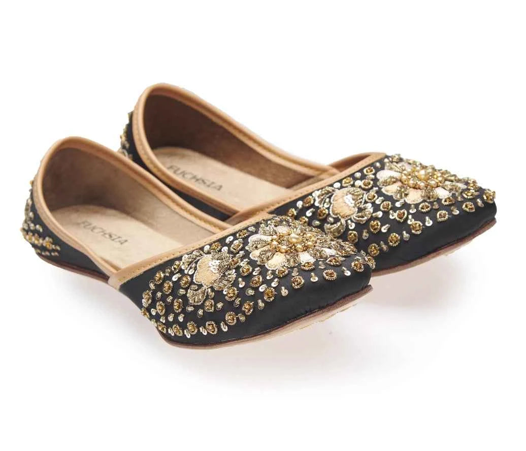 Handmade Embroidery Flats Midnight Summer