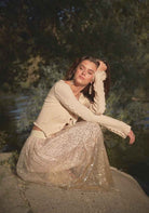 Sequin Embellished Tulle Skirt