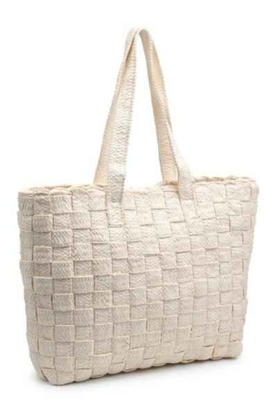 Freda Woven Straw Beach Tote