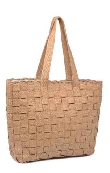 Freda Woven Straw Beach Tote