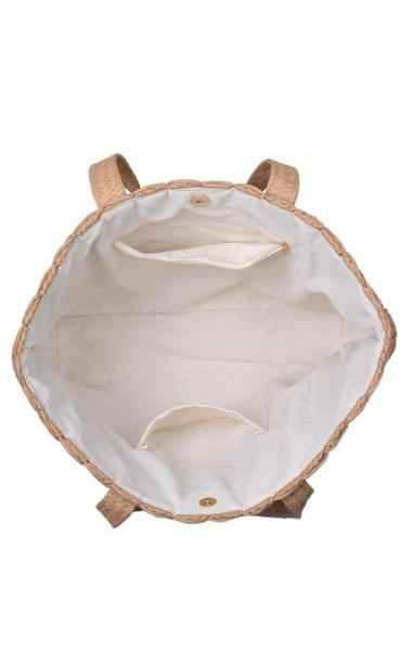 Freda Woven Straw Beach Tote