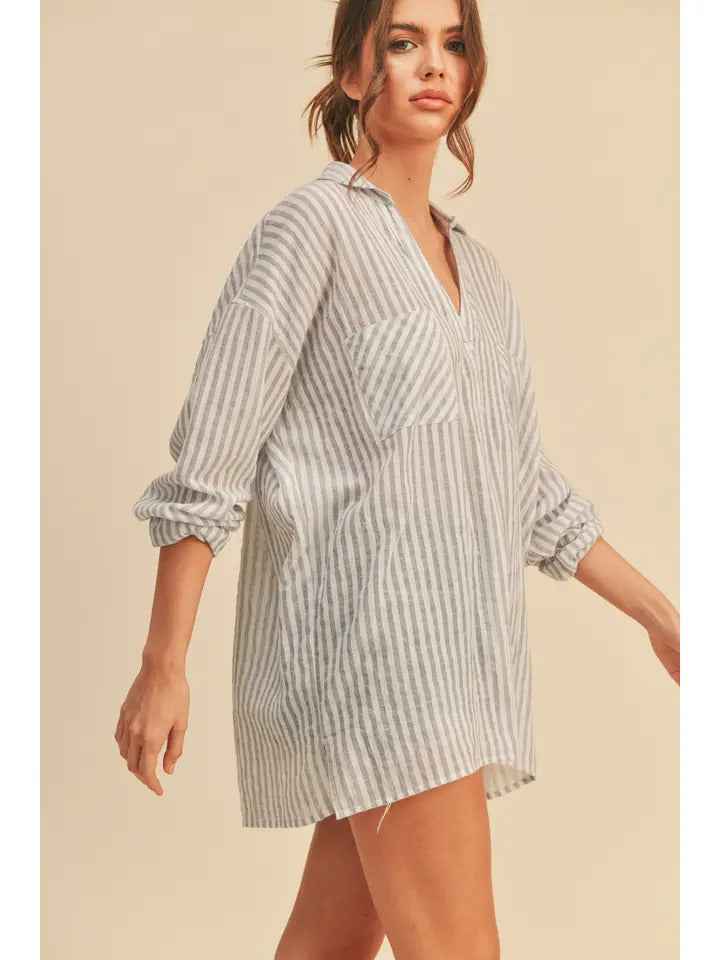 Striped Button Down Shirt