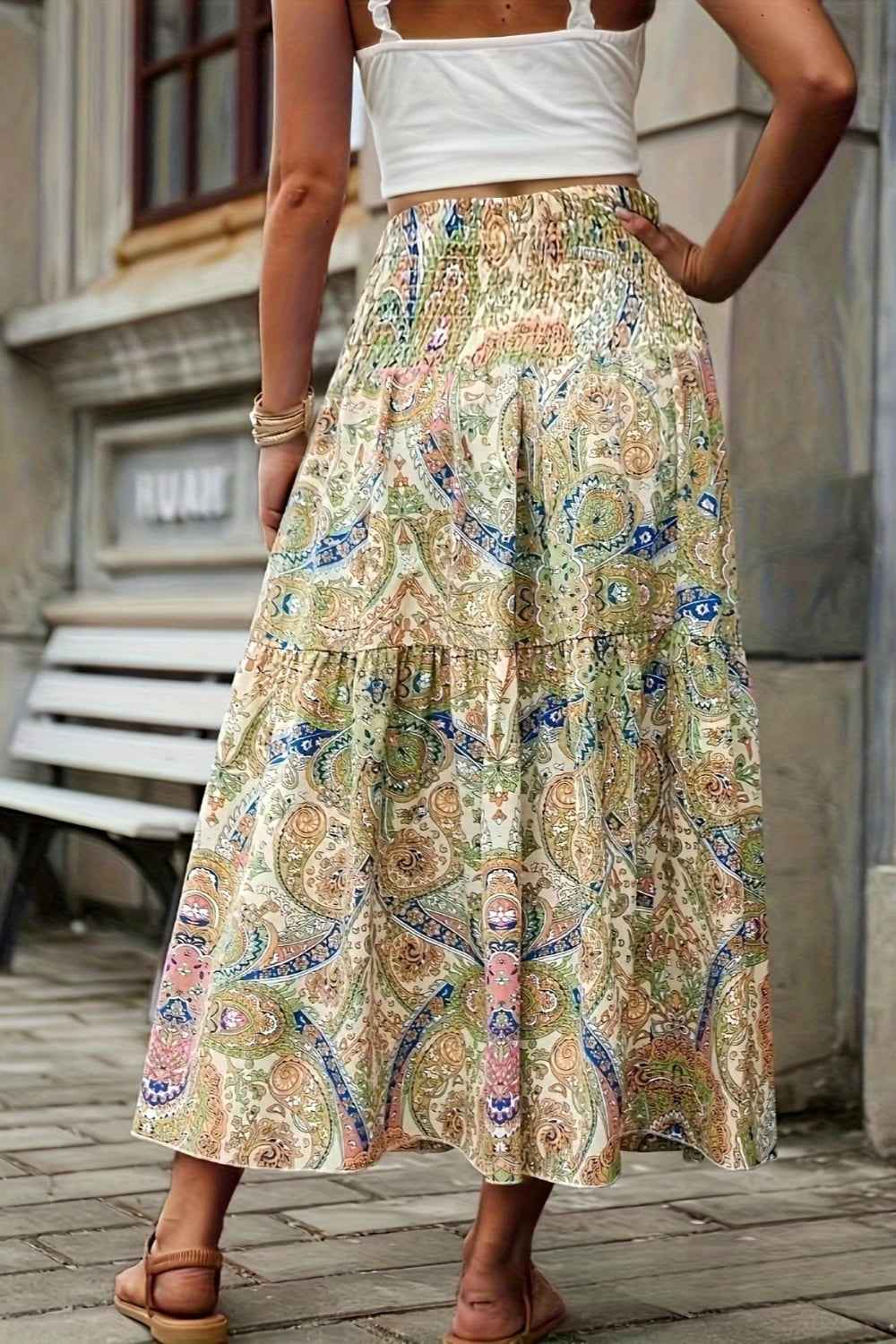 Tiered Smocked Skirt