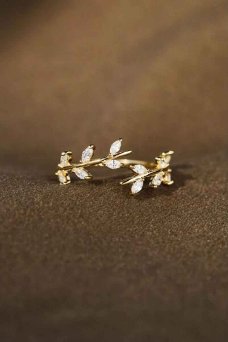 Sterling Silver Leaf Open Ring