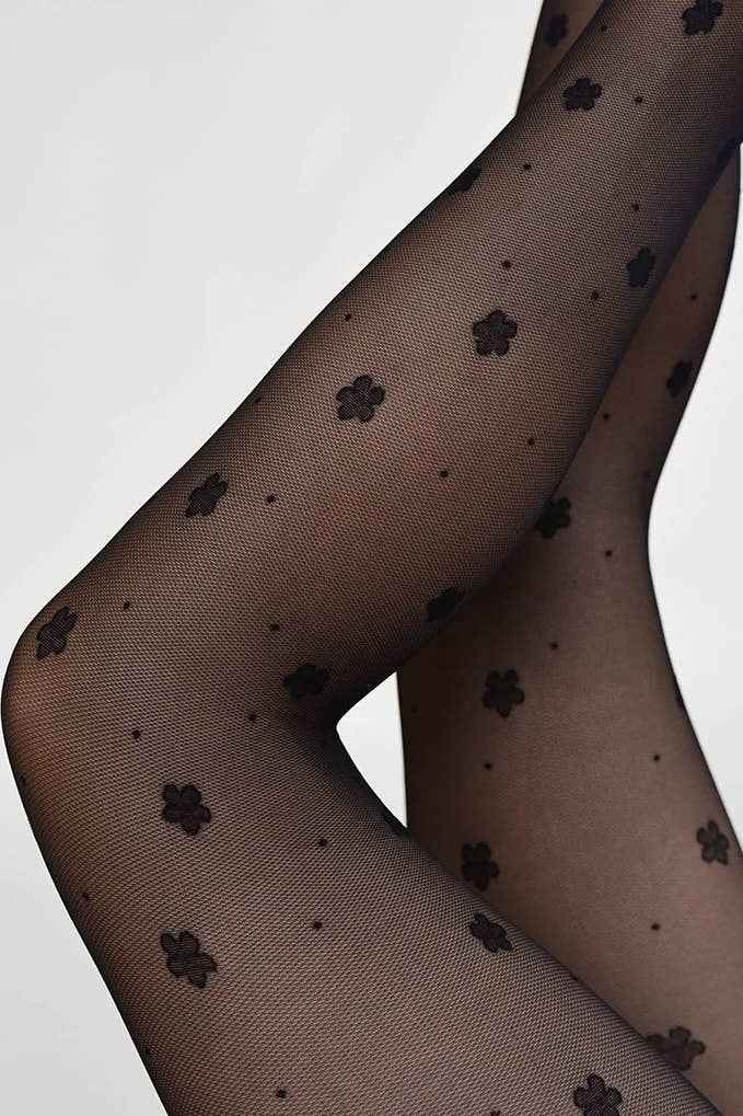Daisy & Dot Pattern Tights