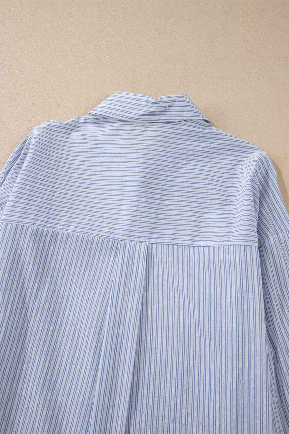 High-Low Striped Button Up Shirt