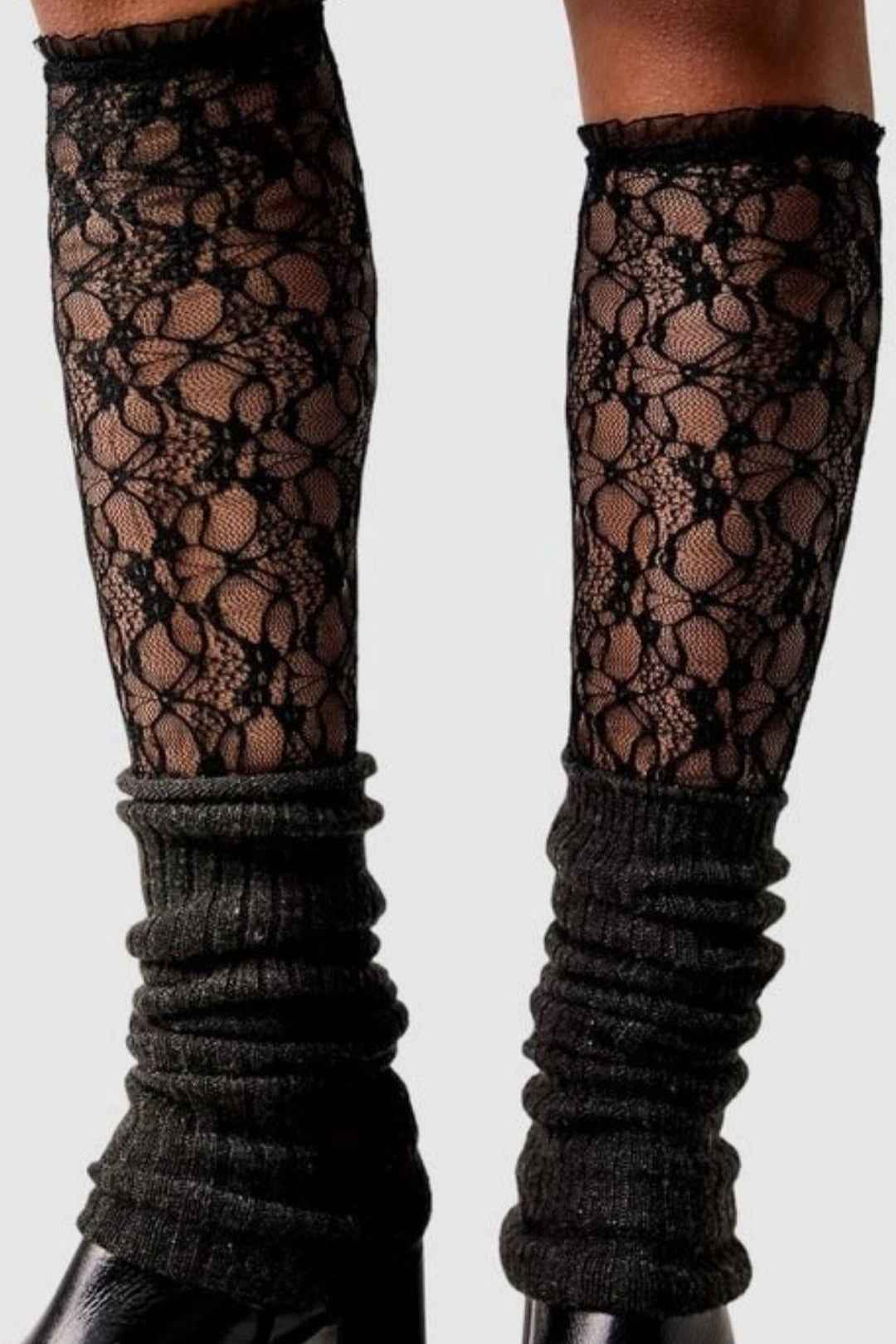 Lace Knee High Socks