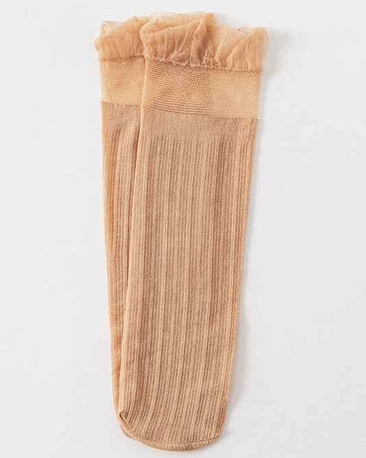 3-Pack Sheer Ruffle Tulle Sock