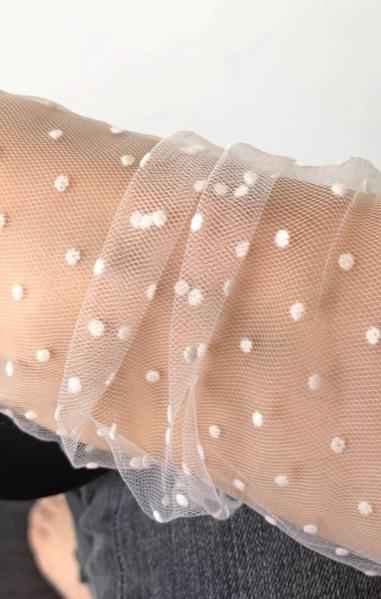 Sheer Velvet Mini Polka Dot Socks