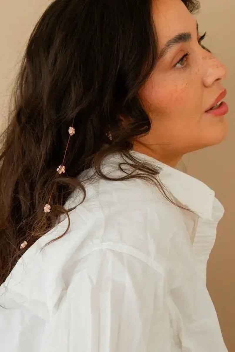 Crystal Flower Hair Chain