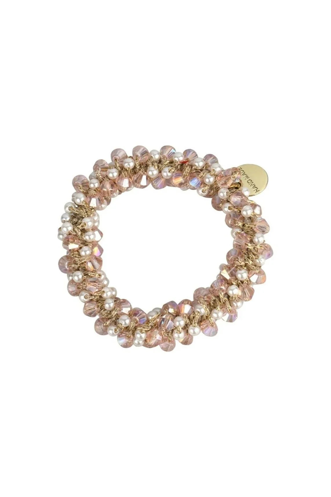 Elegant beaded bracelet with pink crystals and pearls from Love Classic jewelry collection
