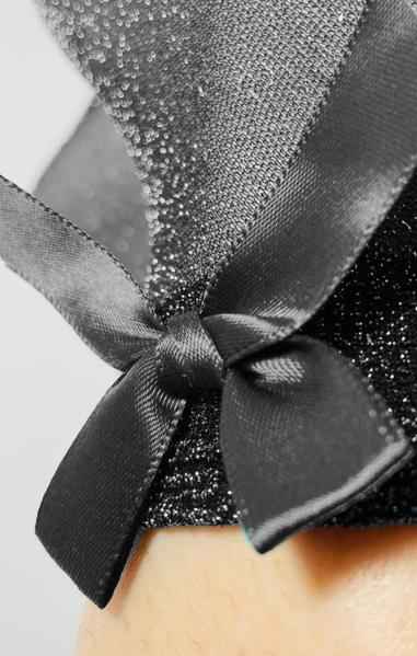 Sheer Glitter Bow Socks