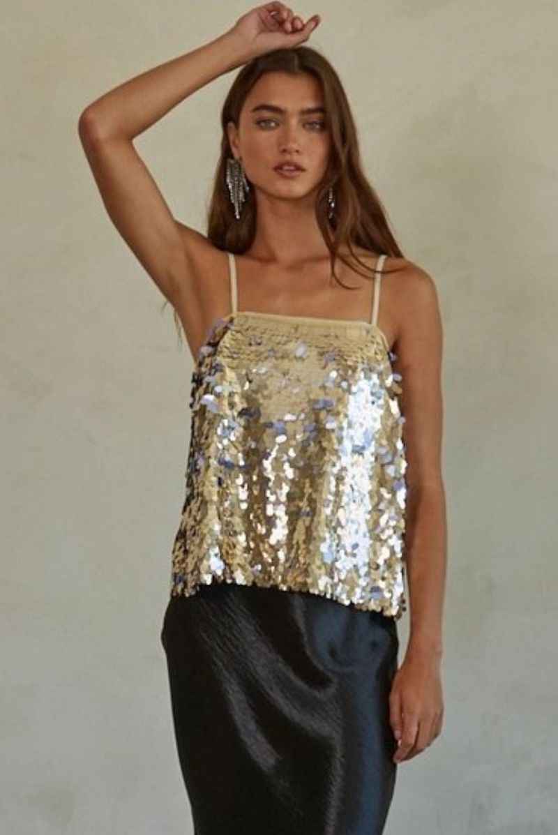 Can't Control Sequin Top