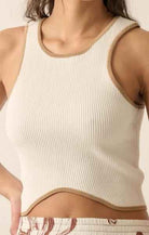 Shaper Fit Ribbed-Knit Racerback Tank Top