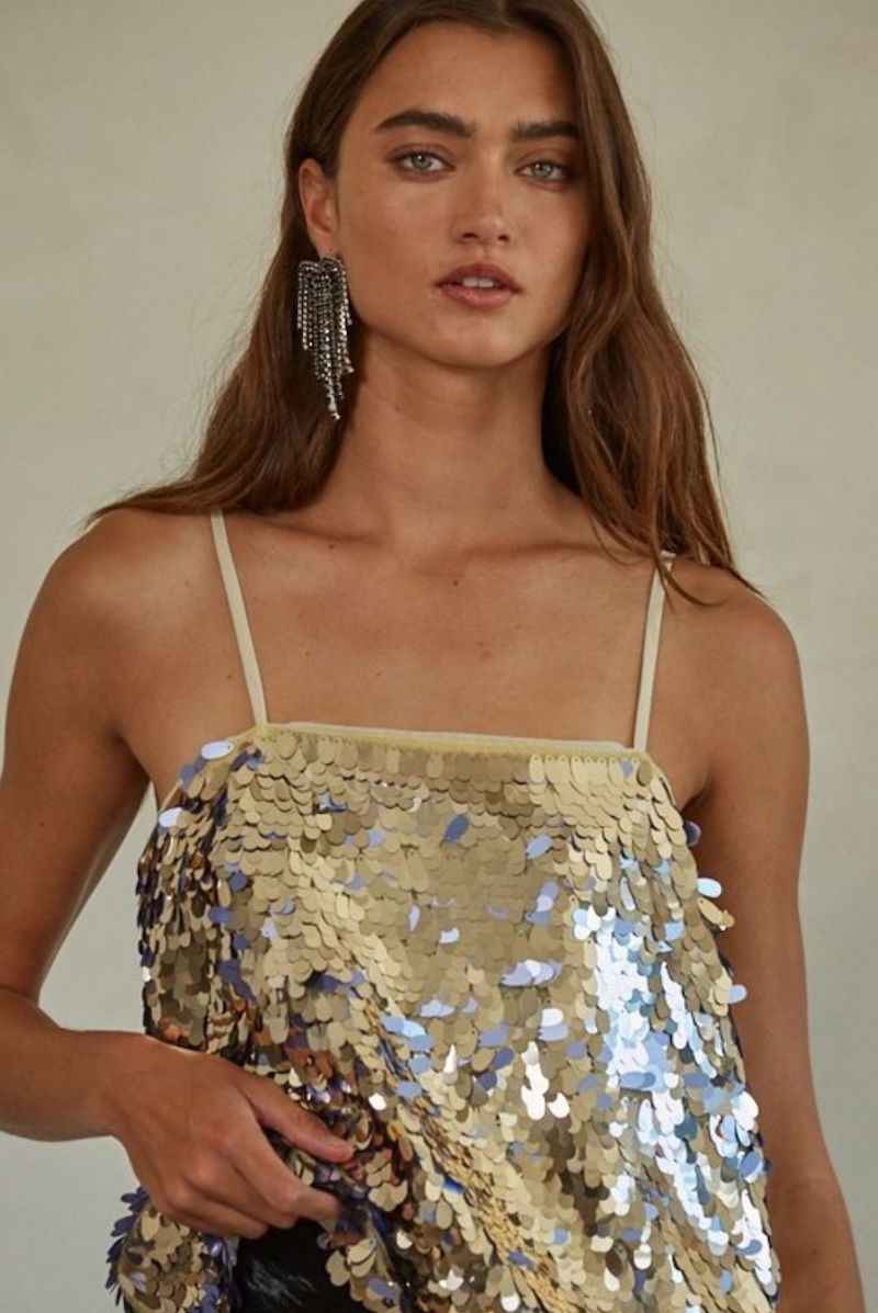 Can't Control Sequin Top