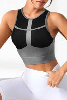 Color Block Round Neck Active Tank