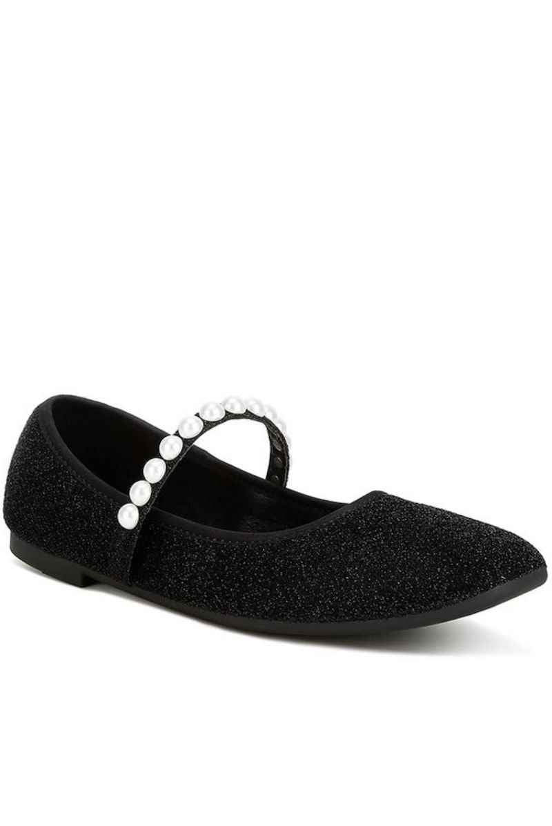 Pearl Strapped Ballerina Slippers
