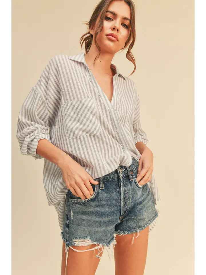 Striped Button Down Shirt