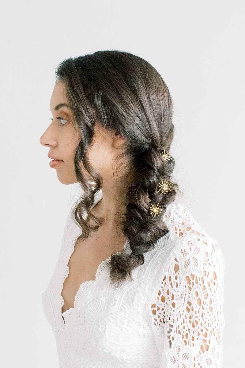 Sunburst Swarovski Hairpins - Set of Three