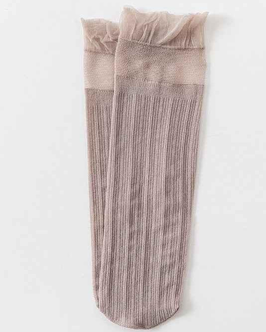 3-Pack Sheer Ruffle Tulle Sock