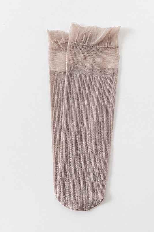 3-Pack Sheer Ruffle Tulle Sock
