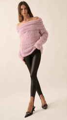 Faux Leather Wet-Look High-Waist Stirrup Leggings