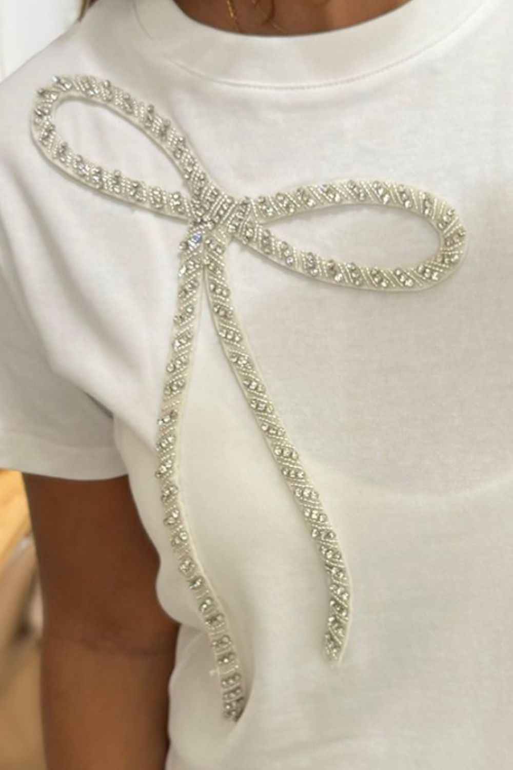 Rhinestone Bow T-Shirt