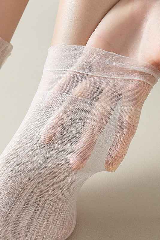 3-Pack Sheer Ruffle Tulle Sock