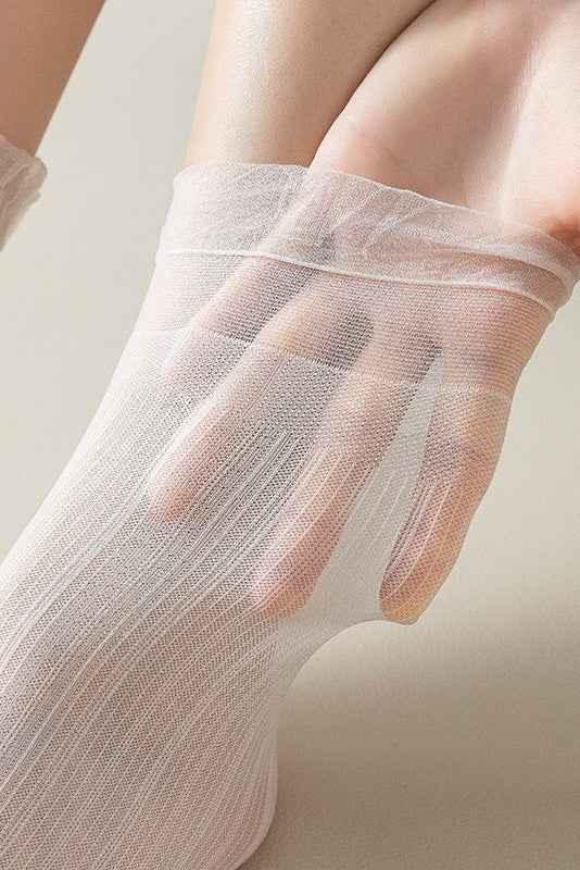 3-Pack Sheer Ruffle Tulle Sock
