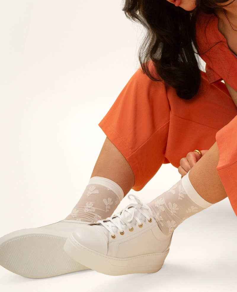 Floral Sheer Socks