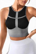 Color Block Round Neck Active Tank