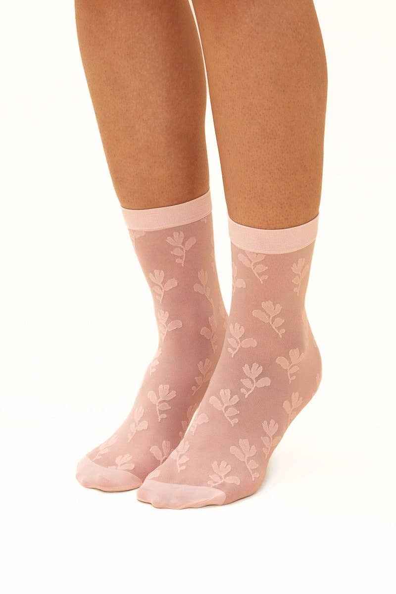 Floral Sheer Socks