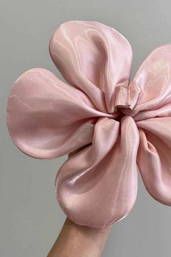 Mega Flower Petal Satin Scrunchies