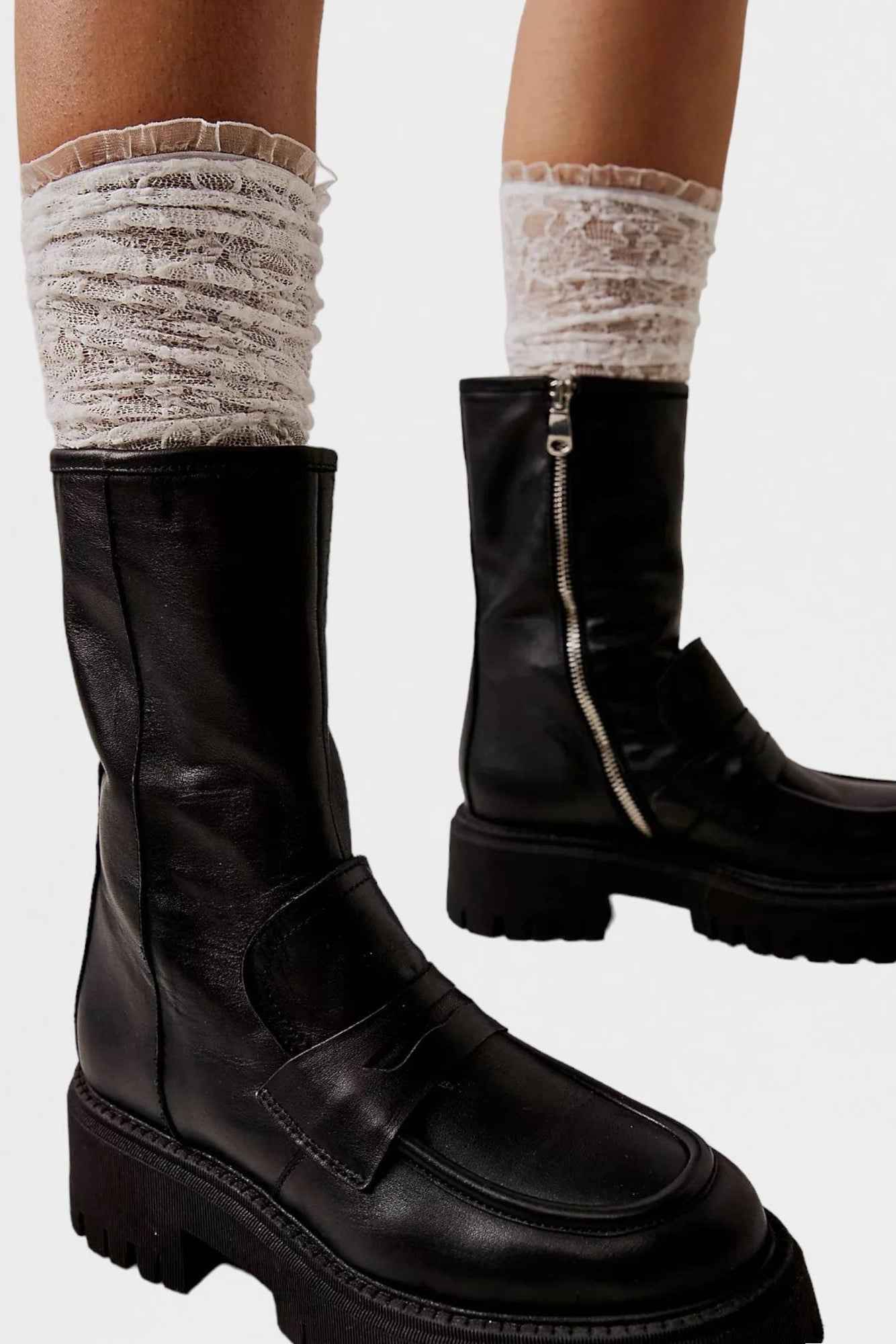 Lace Knee High Socks