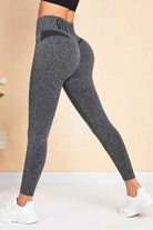 Dark Gray Heathered High Waist Active Leggings