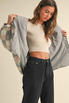 Multi Color Patterned Sherpa Jacket