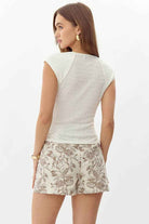 Jacquard High Waist Shorts