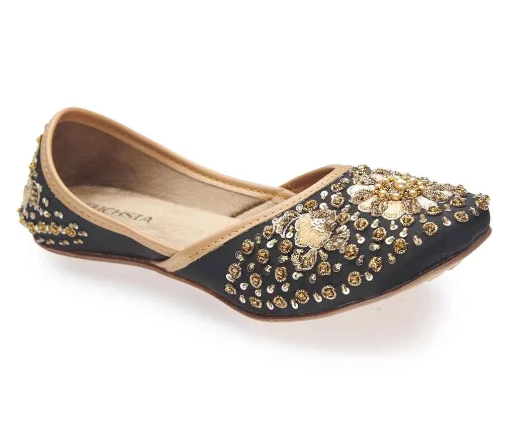 Handmade Embroidery Flats Midnight Summer