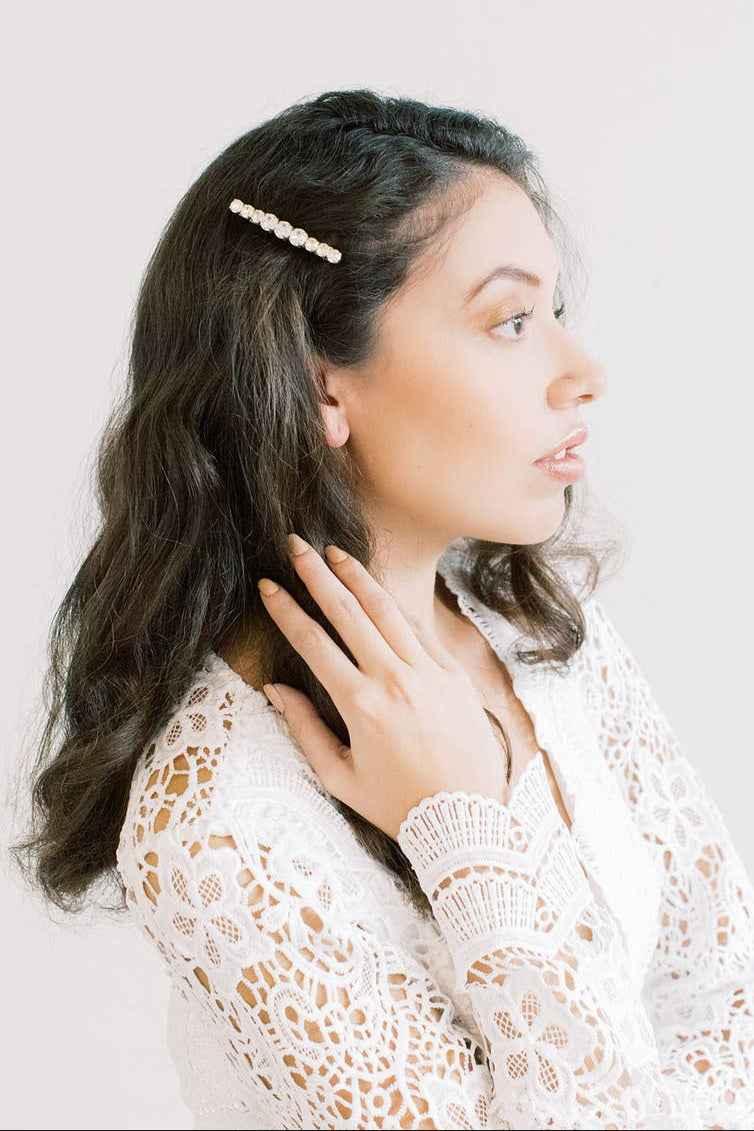 Large Swarovski Barrettes - Crystal or Silk