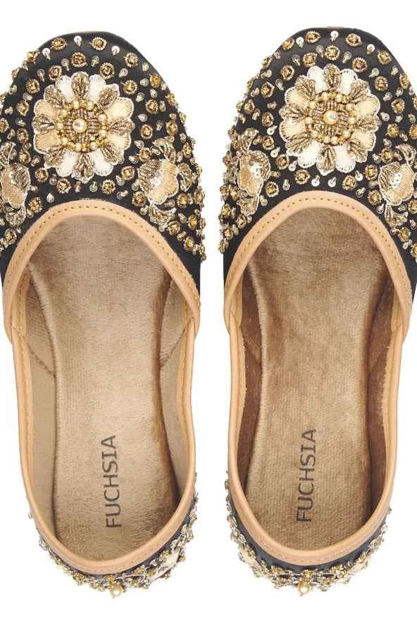 Handmade Embroidery Flats Midnight Summer