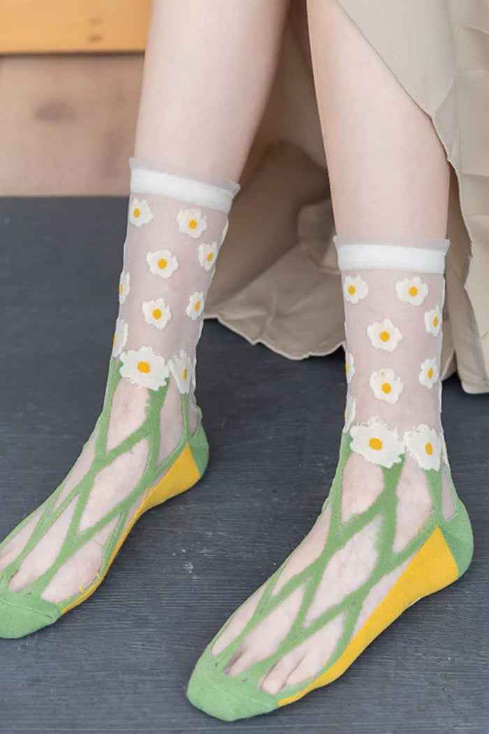 5-Pair Mesh Socks For Women