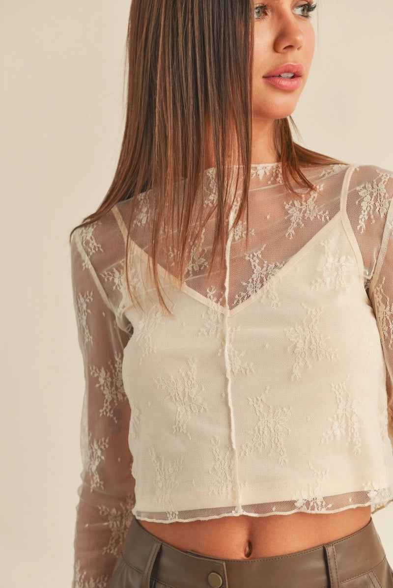 Long Sleeve Lace Top