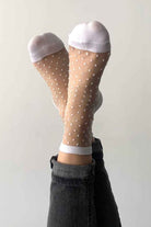 Transparent Plumetis Socks