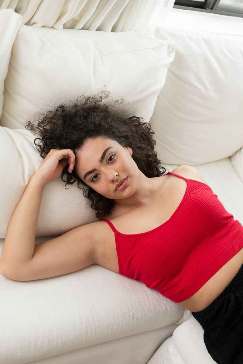 Sweater Ribbed Cropped Tank Top